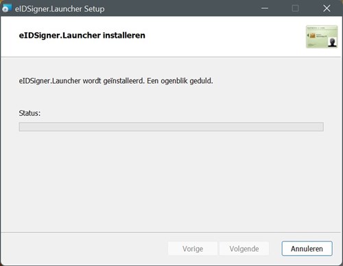 Screenshot eID-Signer installatie stap 4
